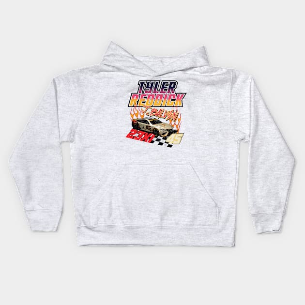 Tyler Reddick & J Balvin 23XI Racing Kids Hoodie by art.Hamdan